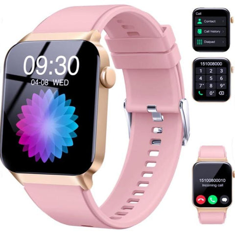 [Mother'S Day] Ntaanoo 1.85" Fashion Touch Screen Smart Watch, Digital Smart Watches with Call Function 100+ Sports Modes Dly Watch Dials Messages Reminder Multifunctional Smartwatch for Men Women