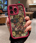 Wildflower Wonderland Pattern TPU Phone Case for Iphone 15 16 14 Pro Max 13 12 11 XR XS plus E Shockproof Full Camera Protection Durable Slim Silicone Cover Cellphone Protective