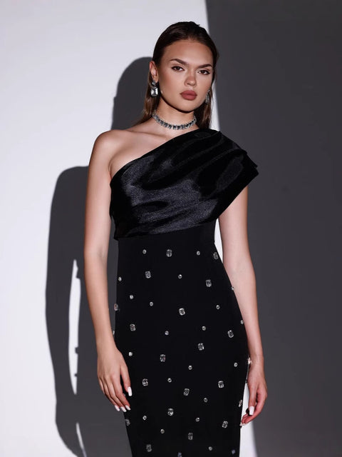 Diamond Black Evening Dress