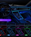 USB Powered Car Interior LED Light for Summer, Car Accessories, Car Electronics, Multiple Color Modes 5M Fiber Ambient Light, Car Interior Decorative Light, Magic Light Tape
