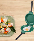 Double Side Titanium Steel Coating Flip Frying Pan Pancake Maker Household Kitchen Cookware