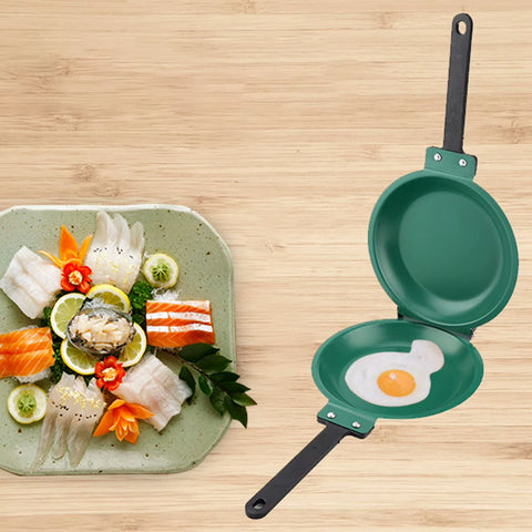 Double Side Titanium Steel Coating Flip Frying Pan Pancake Maker Household Kitchen Cookware