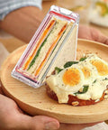 Triangle Bakery Packaging Small Sandwich Box Triangle Sandwich Containers Reusable Sandwich Bags Preservation Box for Schoolbag