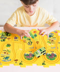 Flexible Railway Track Rail Car Puzzel Toy DIY Assemble Jigsaw Parent-Child Interaction Toy Electric Track Car Puzzle Toys Gifts