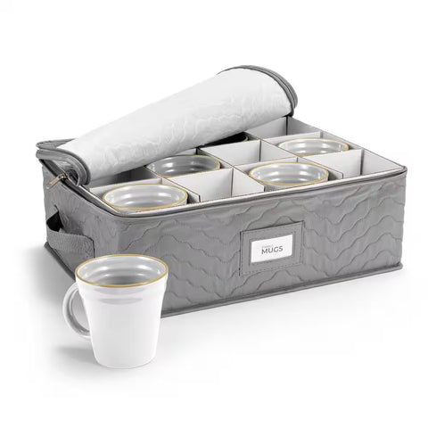 Coffee Mug/Glass Quilted Box (Fits 12 Mugs)