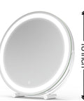 FENNIO Vanity Mirror with Lights, 12 Inch Light up Makeup Mirror, LED Makeup Mirror with Lights for Bedroom Tabletop, Smart Touch Control 3 Colors Dimmable, 360° Rotation, White