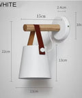 Hot Modern Wall Lamp Wood Iron Led Sconce Bedroom Decor Lighting Bedside Study Leather Hall Aisle Corridor Reading Indoor Light