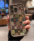 Wildflower Wonderland Pattern TPU Phone Case for Iphone 15 16 14 Pro Max 13 12 11 XR XS plus E Shockproof Full Camera Protection Durable Slim Silicone Cover Cellphone Protective