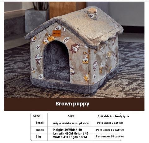 Foldable Pet Cave Bed