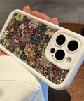 Wildflower Wonderland Pattern TPU Phone Case for Iphone 15 16 14 Pro Max 13 12 11 XR XS plus E Shockproof Full Camera Protection Durable Slim Silicone Cover Cellphone Protective