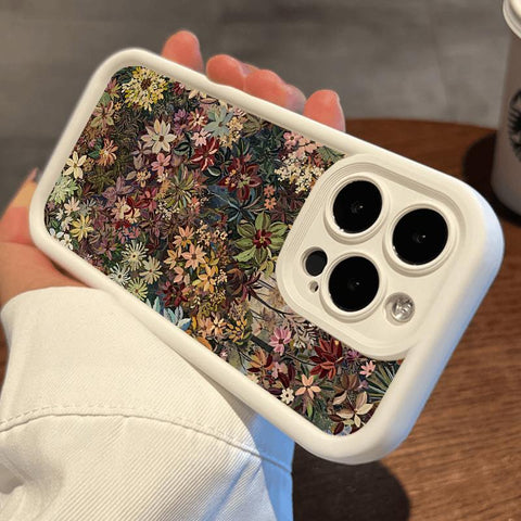 Wildflower Wonderland Pattern TPU Phone Case for Iphone 15 16 14 Pro Max 13 12 11 XR XS plus E Shockproof Full Camera Protection Durable Slim Silicone Cover Cellphone Protective