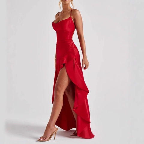 Backless Ruffles Dress