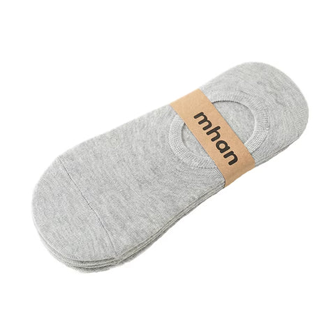 10 Pieces = 5 Pairs Invisible Men Socks Cotton Summer Sports Silicone Anti-Skid Men Socks Solid Boat Socks