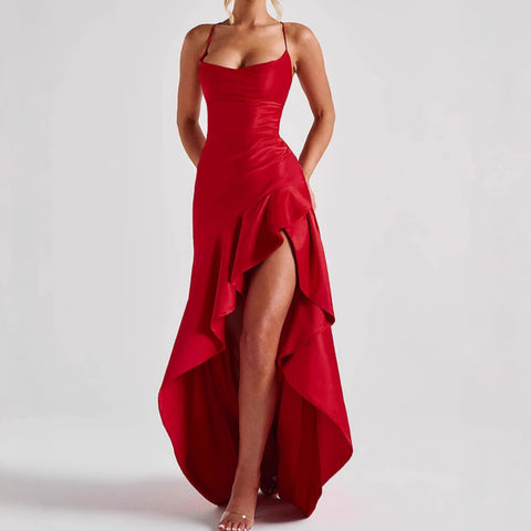 Backless Ruffles Dress