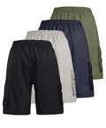 Men'S Solid Color Drawstring Pocket Cargo Shorts, Casual Street Elastic Waist Zipper Shorts for Summer, Mens Shorts, Shorts for Men, Breathable Men'S Bottoms for Daily Wear