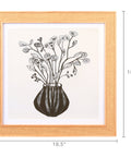Crystal Art Gallery Rattan Floral Wall Art Natural Boho Home Decor