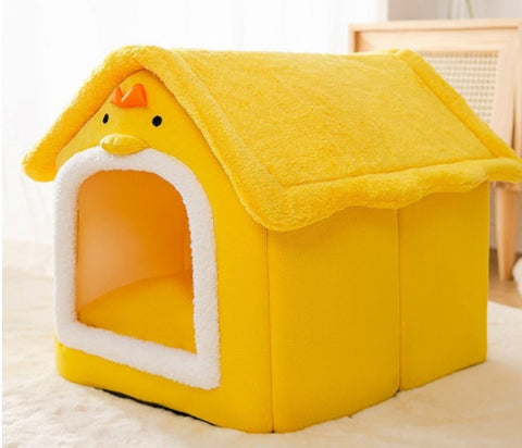 Foldable Pet Cave Bed