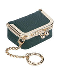 Royal Bagger Genuine Leather Mini Kiss Lock Coin & Jewelry Box, Removable Keychain, Storage for Rings, Earrings, Necklaces 2894