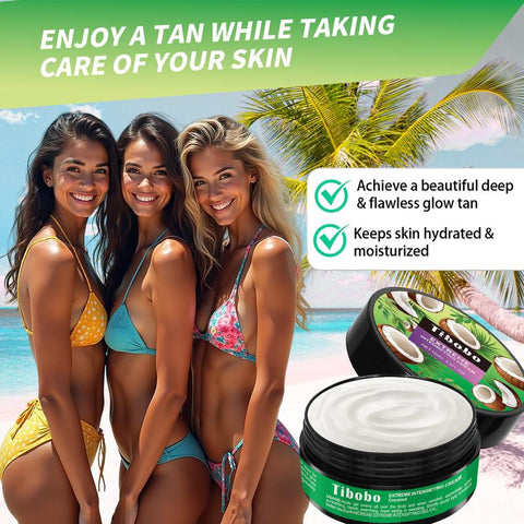 Tibobo Summer Intensive Tanning Cream 100Ml,Moisturizing and Hydrating Body Bronze Natural Tan Lotions Sunscreen Nourishing Moisturizer Bronzing Radiant