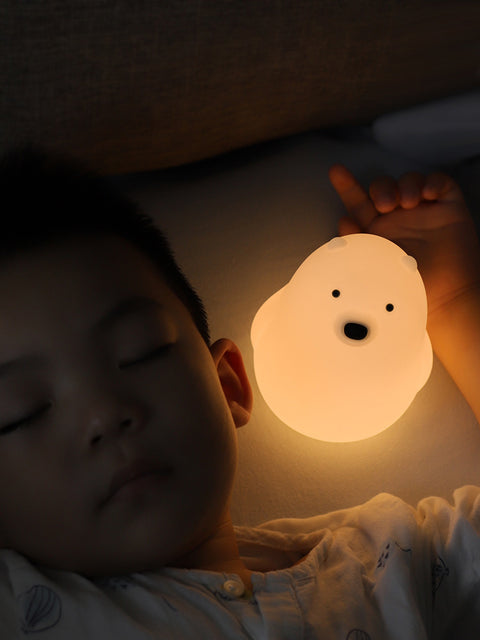 Cute White Bear Silicone Night Light