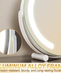 FENNIO Vanity Mirror with Lights, 12 Inch Light up Makeup Mirror, LED Makeup Mirror with Lights for Bedroom Tabletop, Smart Touch Control 3 Colors Dimmable, 360° Rotation, White