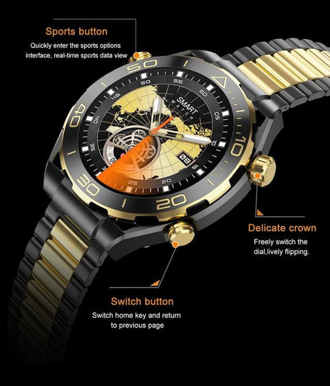 Extraordinary Master Smart Watch2025 NEW Men AMOLEDHD Screen GPS Bluetooth Call for Lp68 Waterproof Watches Blood Sugar Wearable Monitor