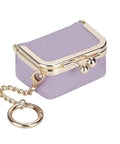 Royal Bagger Genuine Leather Mini Kiss Lock Coin & Jewelry Box, Removable Keychain, Storage for Rings, Earrings, Necklaces 2894