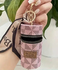 Mini Retro Coin Purse, Classic Pouch with Scarf Decor, Zipper Portable Multifunctional Lipstick Bag Vintage Flower Leather