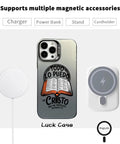 Bible Verse Aesthetic Christian Pattern Magnetic Phone Case for Iphone 15 16 14 Pro Max 13 12 11 XR XS plus Shockproof Non Slip Military-Grade Protection Slim Cover Cellphone Protective Casing