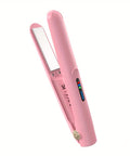 Mother'S Day 2025 Mini Portable Cordless Rechargeable USB Clipper Bangs Curl Straight Dual Purpose Dormitory Available Small Hair Straightener Comfort Pink Hair Curler