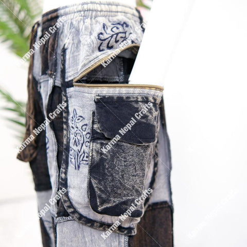 Patch Cotton Gothic Unisex Joggers, Gothic Patch Unisex Jogger Pants, plus Size Inclusive ,Hippie Trousers, Boho Style, Goth Fashion, Unisex Cotton Cargo Pants, Multi Pockets, Cotton Baggy Pants Big Menswear Festival