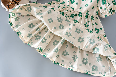 Baby Tiered Dress with Puff Sleeves