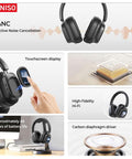 MINISO Wireless Headphones, Rechargeable Noise Cancelling Headphone, Hifi Stereo Full-Color Display Multifunctional Earphone, Foldable Gaming Headset