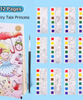 12Pages Coloring Books Portable Watercolor Painting Book Graffiti Picture Books Painting Drawing Toys for Children Gift