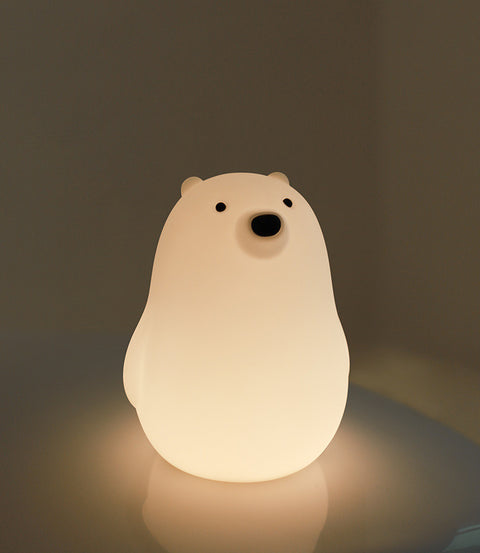Cute White Bear Silicone Night Light