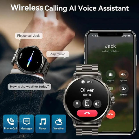 Multifunctional Smart Watch, 1 Count Fashionable Digital Watch with Multi-Sport Modes and Time Display, Sports Watch Compatible with Android & Ios