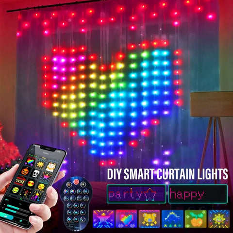 Smart LED RGB Curtain String Light