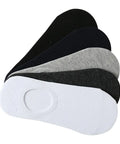10 Pieces = 5 Pairs Invisible Men Socks Cotton Summer Sports Silicone Anti-Skid Men Socks Solid Boat Socks