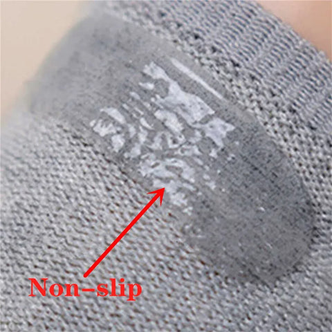 10 Pieces = 5 Pairs Invisible Men Socks Cotton Summer Sports Silicone Anti-Skid Men Socks Solid Boat Socks