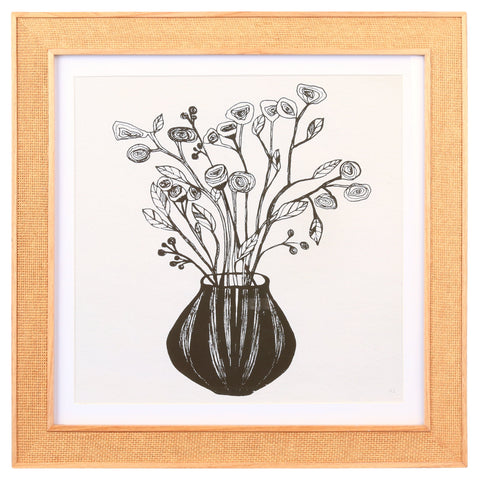 Crystal Art Gallery Rattan Floral Wall Art Natural Boho Home Decor
