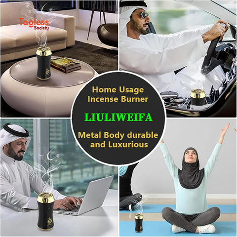 Luxury Arab USB Rechargeable Electric Bakhoor Incense Burner