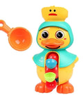 Kids Shower Bath Toys Cute Duck Bathtub Toys for Toddlers 1-4 Years Old with Rotating Water Wheels Bathroom Power Suction Water