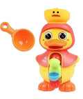 Kids Shower Bath Toys Cute Duck Bathtub Toys for Toddlers 1-4 Years Old with Rotating Water Wheels Bathroom Power Suction Water