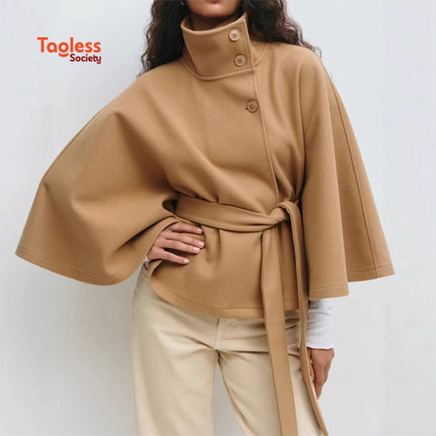 Women's Belted Cape Jacket