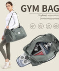 SYCNB Gym Bag for Women Men with Wet Pocket, Travel Duffle Bag Sport Gym Tote Bag with Shoe Compartment, Carry on Overnight Bag Hospital Bag Dark Blue SYCNB