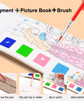 12Pages Coloring Books Portable Watercolor Painting Book Graffiti Picture Books Painting Drawing Toys for Children Gift