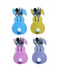 4Pcs Easter Rabbit Knife and Fork Bag with Tail Rabbit Cutlery Holder Bag Happy Easter Day Party Supplies 2023 Cutlery Cover