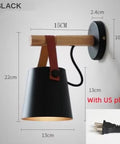 Hot Modern Wall Lamp Wood Iron Led Sconce Bedroom Decor Lighting Bedside Study Leather Hall Aisle Corridor Reading Indoor Light