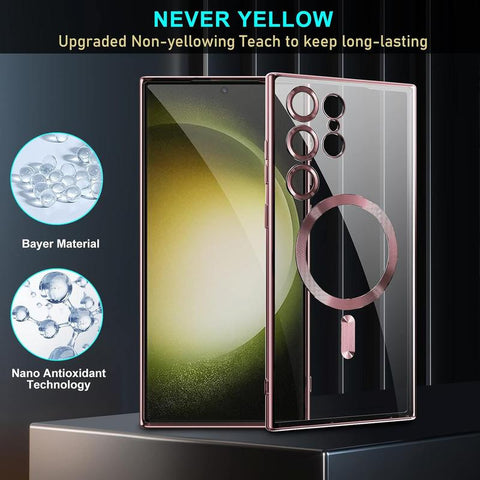 Entronix Case for Samsung Galaxy S25 Ultra - Luxury Glossy Bumper Cover, [Magnetic-Compatible] Smartphone Accessories Protective Protector