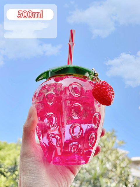 Kawaii Strawberry Water Bottle